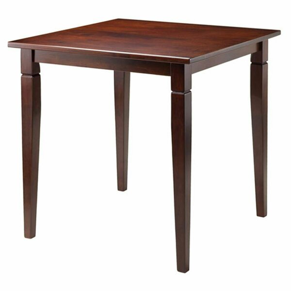 Winsome 29.13 x 29.53 x 29.53 in. Kingsgate Dining Table Routed with Tapered Leg, Walnut 94133